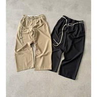 PWZJ Epide High Street Relaxed and Lazy Style Basic Pleated Wide-leg style Painter's Draped Trousers