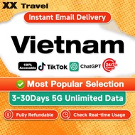 Vietnam eSIM Ultra 5G Unlimited Data High Speed Travel Vietnam SIM Card
