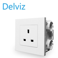 DELVIZ UK 13A wall outlet suitable for UK Singapore plug and Malaysian plug.