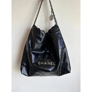 Chanel Bag Chanel Chanel Chanel Bag chane * Garbage Bag Black Gold/Black Silver 22bag Garbage Bag Ch