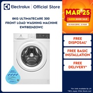 Electrolux EWF8024D3WC 8kg UltimateCare 300 Front Load Washing Machine with 2 Years Warranty