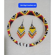 sarawak ethic traditional bidayuh IBAN dayak bead beads necklace handmade manik Borneo souvenir jewe
