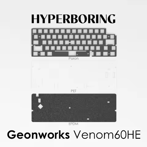 Geonworks Venom60HE Keyboard Plate FR4 Aluminum Carbon Fiber Custom Magnetic Switch Keyboard PCB Acc