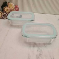 Glasslock 400ml Basic Food Container - Rectangular Glass Food Container 400ml
