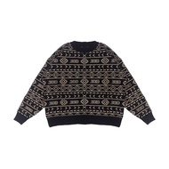 308 ABSLTUNSCRD - CREWNECK KNIT NAVAJO 308 LOGO - GOLD