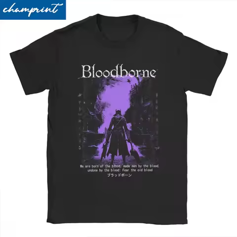 Men Women's Bloodborne Dark Souls T Shirt Game 100% Cotton Clothing Hipster Short Sleeve O Neck Tees