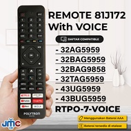 Remote Smart TV Android Polytron Smart 81J172 81J208 PLD 32AG5959 32BAG5959 32BAG9858 32TAG5959 43UG