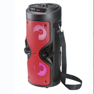 全城熱賣 - 無線藍牙雙喇叭 USB接口插卡戶外便攜式麥克風音響（紅色 18.0*18.0*39.9cm）