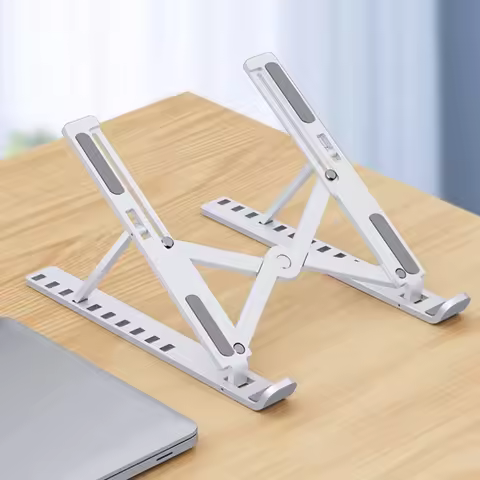 Ten-level Adjustment Foldable Laptop Holder Portable Notebook Bracket Support PC Desktop Stand For M