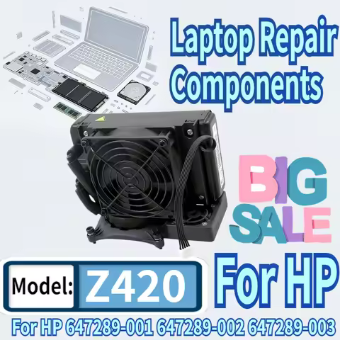 90% New For HP Z420 647289-001 647289-002 647289-003 Water Cooling Radiator Fan Heatsink Radiator