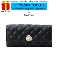 Kate Spade Natalia Boxed Large Turn Lock Quilted Leather Wallet (Comes with Kate Spade Gift Box)