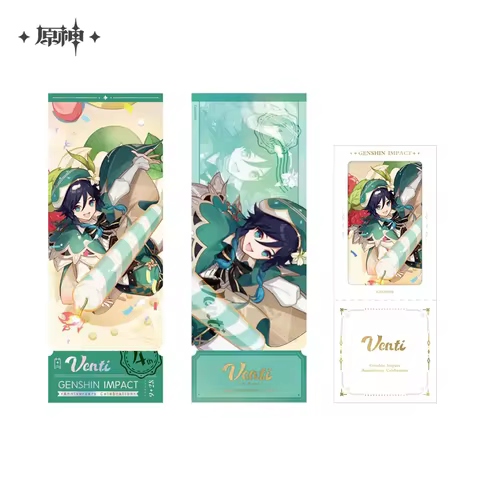 [Genuine] miHoYo Game Genshin Impact Anniversary Commemorative Series Commemorative Ticket Set Venti