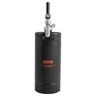 SucceBuy Beer Growler Tap System 304 Stainless Steel Pressurized Keg Growler with Pressure Display F