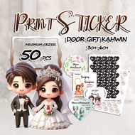 Kaki Jimat Sticker Door Gift Kahwin Murah | Design Template Sedia | Ready Design | Min 50pcs | Sesua