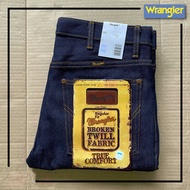 Wrangler® กางเกงยีนส์ ผ้าดิบ ขากระบอก เป้ากระดุม