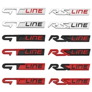 Pelekat Emblem Lencana Logam GT RS Line Untuk Renault Logan Clio Megane 2 3 4 Captur Koleos Espace T