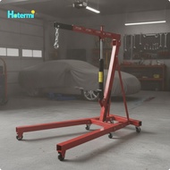 footful Portable Hydraulic Engine Hoist Mobile Engine Hoist with Wheels Smooth-Rolling Cherry Picker