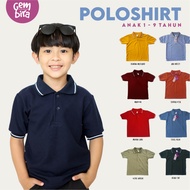 Poloshirt for Boys and Girls Ages 2 4 6 8 9 T-Shirt StretchPOLO Casual Collared T-Shirt