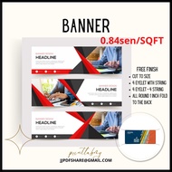 Banner Print 0.84sen/SQFT - 720dpi, 280gsm Tarpaulin | Bunting Banner Harga Kilang