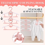 50PCS Baby Kids Clothes Hanger Extendable Hanger Flexible Adjustable Hanger