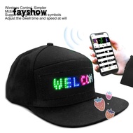FAYSHOWSG Bluetooth Smart Hat, Editable Display Hat for Festivities Outdoor Bluetooth LED Hat LED Ba