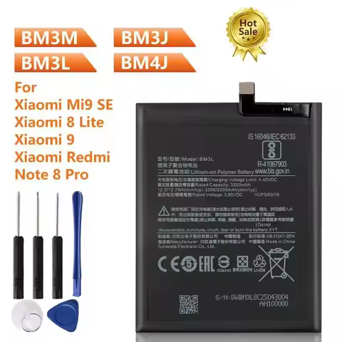 Replacement Battery BM3M For XiaoMi Mi9 SE Mi 9 SE BM3J MI8 Lite BM3L Xiaomi 9 MI9 M9 MI 9 BM4J Redm