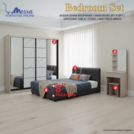 (SIAP PAASNG)MESRA - Bedroom set / 8x8 Wardrobe / Wadrobe / Almari baju / 8x8 Almari baju /  8x8 Bed