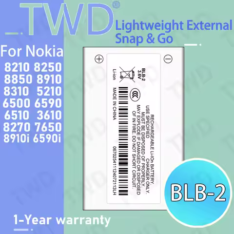 BLB-2 BLB2 Large capacity Battery For Nokia 8210 8250 8850 8910 8310 6590 Batteries New High Quanlit