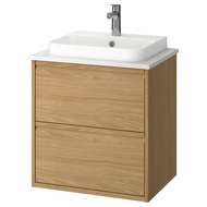 ÄNGSJÖN / BACKSJÖN Wash-stnd w drawers/wash-basin/tap 62x49x71 cm