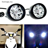 [T&B] 2pcs Set Motorcycle Headlight Fog Driving Lights Front Head Lamp 6 LED 12V-85V {my}