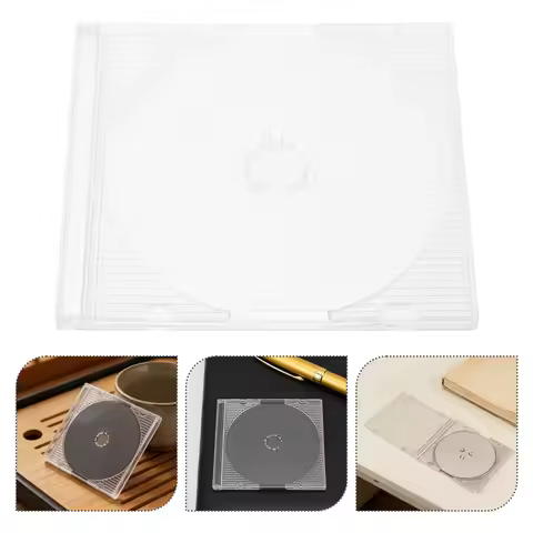20Pcs Transparent 8Cm Cd Jewel Case Clear Plastic Mini Disc Holder for 3 Inch Cds Dvds Protective Du