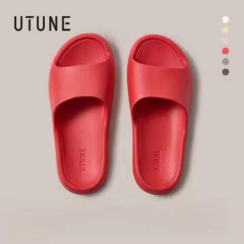 UTUNE Retro Slippers Woman EVA Light Soft Simple Home Indoor Slides Silent Anti-slip Specially Desig