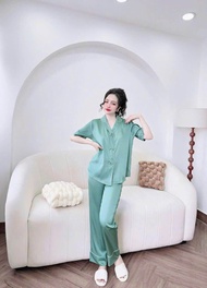 Latin - 20: Bộ Đồ Pijama Lụa Latin Nhiều Màu Có Hai Size 45-60kg và 60-75kg Quần Dài Tay Áo Ngắn Cho