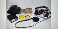 1 阿公的古董照相機 日本 Canon 相機組 另附 散光燈 濾光鏡 皮套