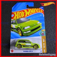 Hotwheels Honda Civic EF Green 2025 JDM Honda VTEC Hotwheels Honda Diecast Model Car Toy Civic Type