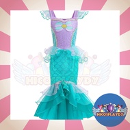 hiCosplaydy Kids Mermaid Princess Ariel Dress Kids Cosplay Costume