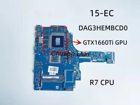 DAG3HEMBCD0 for HP Pavilion 15-EC Laptop Motherboard with R7 CPU GTX1660Ti GPU 100% Tested OK