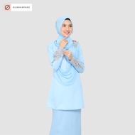 [ Baju Kurung Moden ] KURUNG SERI 2021 Color BABY BLUE Material Moss Crepe