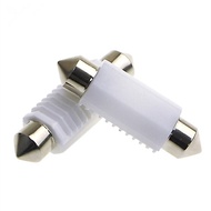 2Pcs Pure White  Led Ceramic Bulbs 3030 Smd Festoon 31mm  Car Interior Dome Roof Reading Lights 12V-