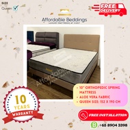 [SG Seller] Affordable Beddings 10-inch Orthopaedic Spring Mattress Bed Frame - Queen size