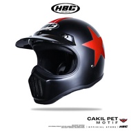 HBC Cakil Pet STAR Helmet Retro Full Face Helmet SNI