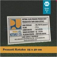 PRASASTI KERAMIK PUTIH / KOTAKU 25 x 40 cm