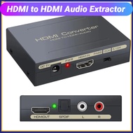 ส่งจากไทย HDMI Audio Extractor Splitter To SPDIF RCA Stereo L / R Analog Output Conve