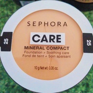 -Ready Stock- Sephora Care Mineral Compact Powder Foundation - Matte Finish &amp; Soothing Effect • 10g