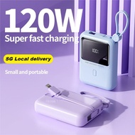 [SG Stock] 120W Portable Charger Comaptible With iPhone Mini PowerBank Fast Charging With Type-C Cable