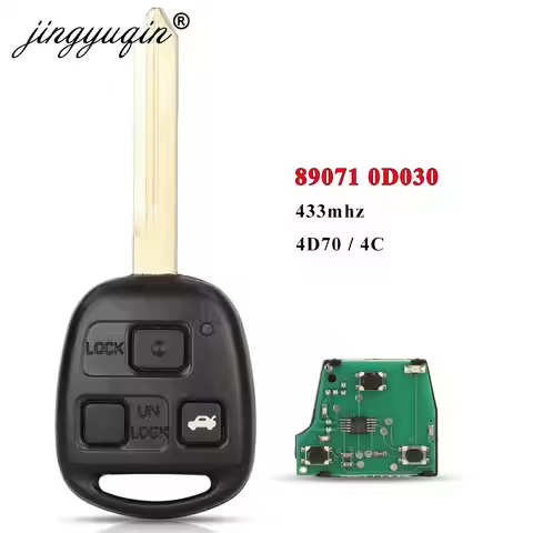 jingyuqin 433MHz 4D70/ 4C Chip 89071-0D030 2/3 Button Remote Key Fob for Toyota Yaris Avensis 2003 -