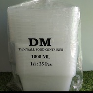 Thinwall 1.000 ml DM / Kotak Persegi Panjang Plastik 1 Liter