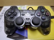 🌀遊戲收藏者🌀 62A櫃客 日本製 PS2專用 SONY 原廠 震動手把 功能正常 (透明燻黑)