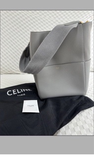 Celine Seau Sangle Bucket Bag Grey