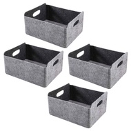 4Pcs Felt Storage Basket/Bin with Handles & Convenient Storage Solution